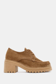 Vintage Kadın Camel Hakiki  Deri Loafer