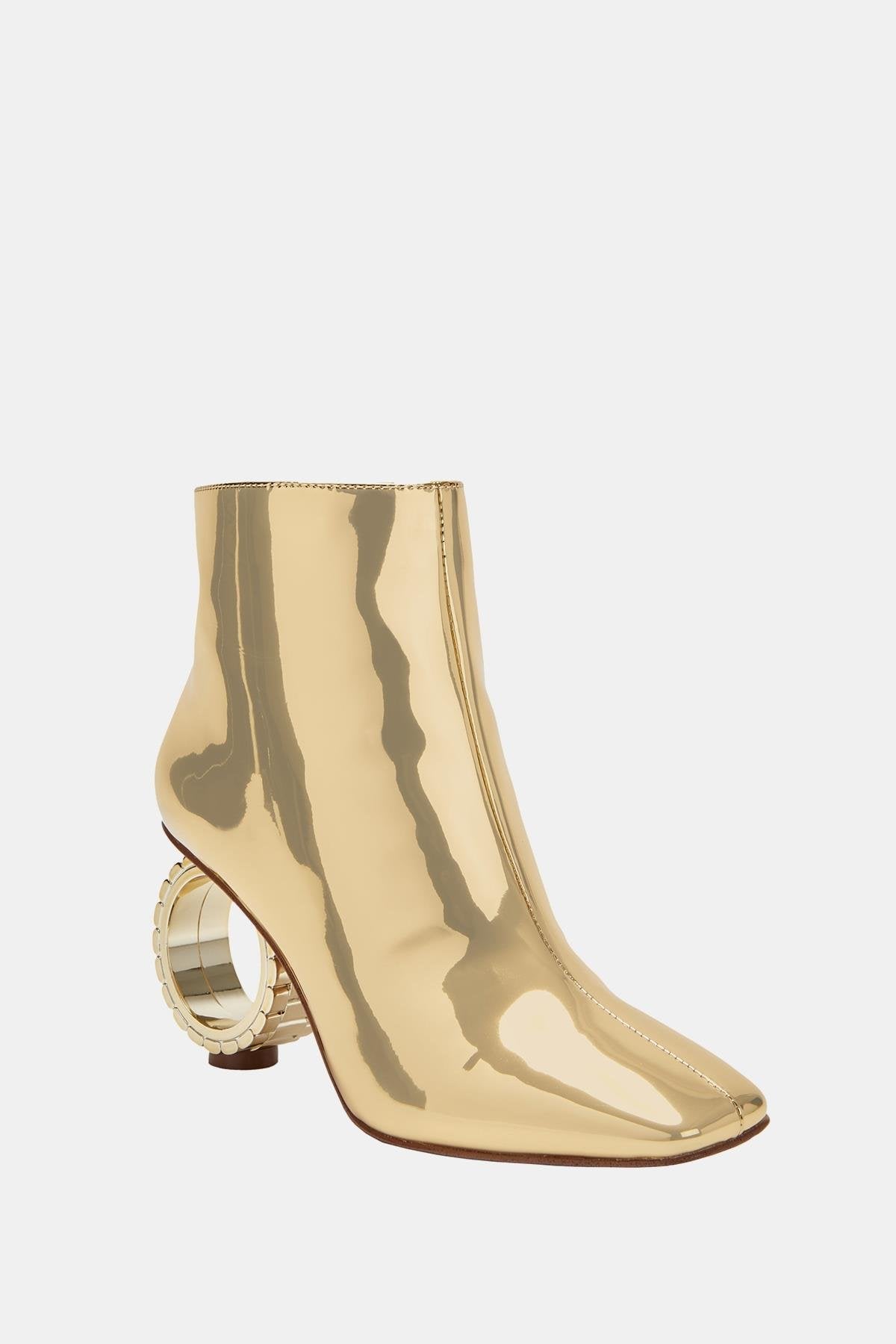 The Linksy Kadın Ayna Altın Roleks Topuklu Bot
