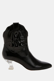 Annie-o Kadın Siyah Western Tasarım Bot