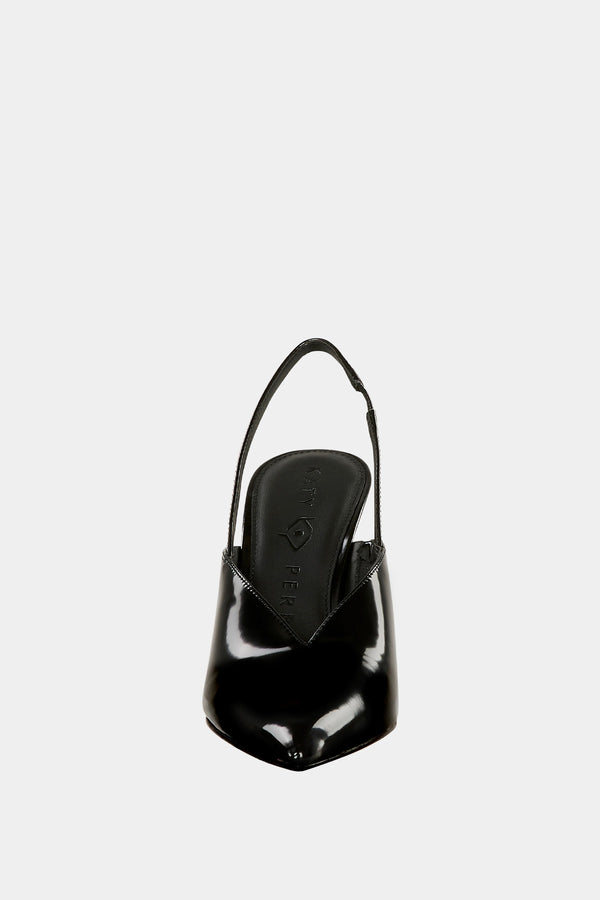 The Trendygurl Slingback Wedge Kadın Siyah Dolgu Topuk Sandalet