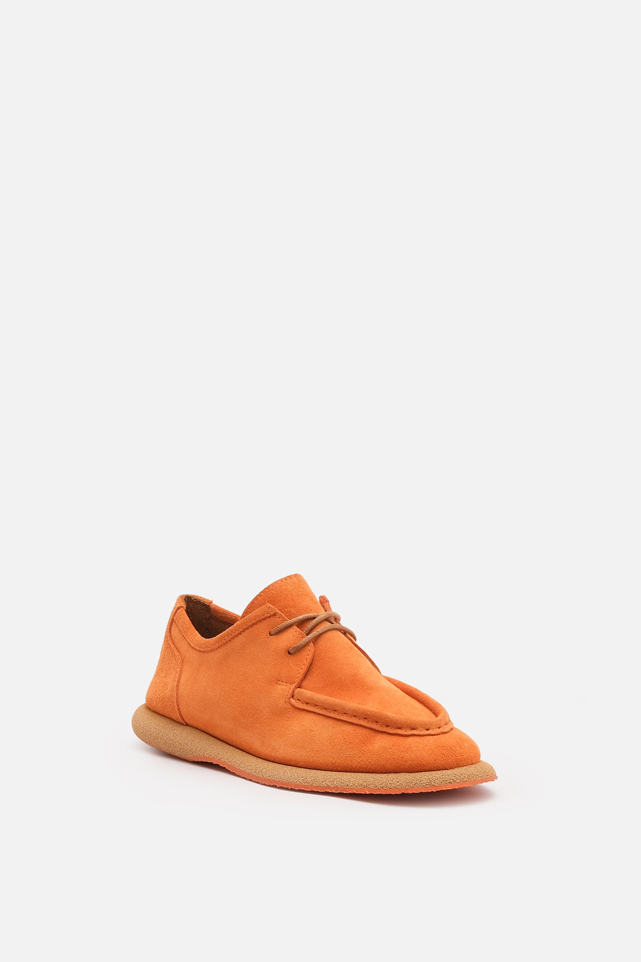 Kadın Hakiki Deri Turuncu Süet Sneaker