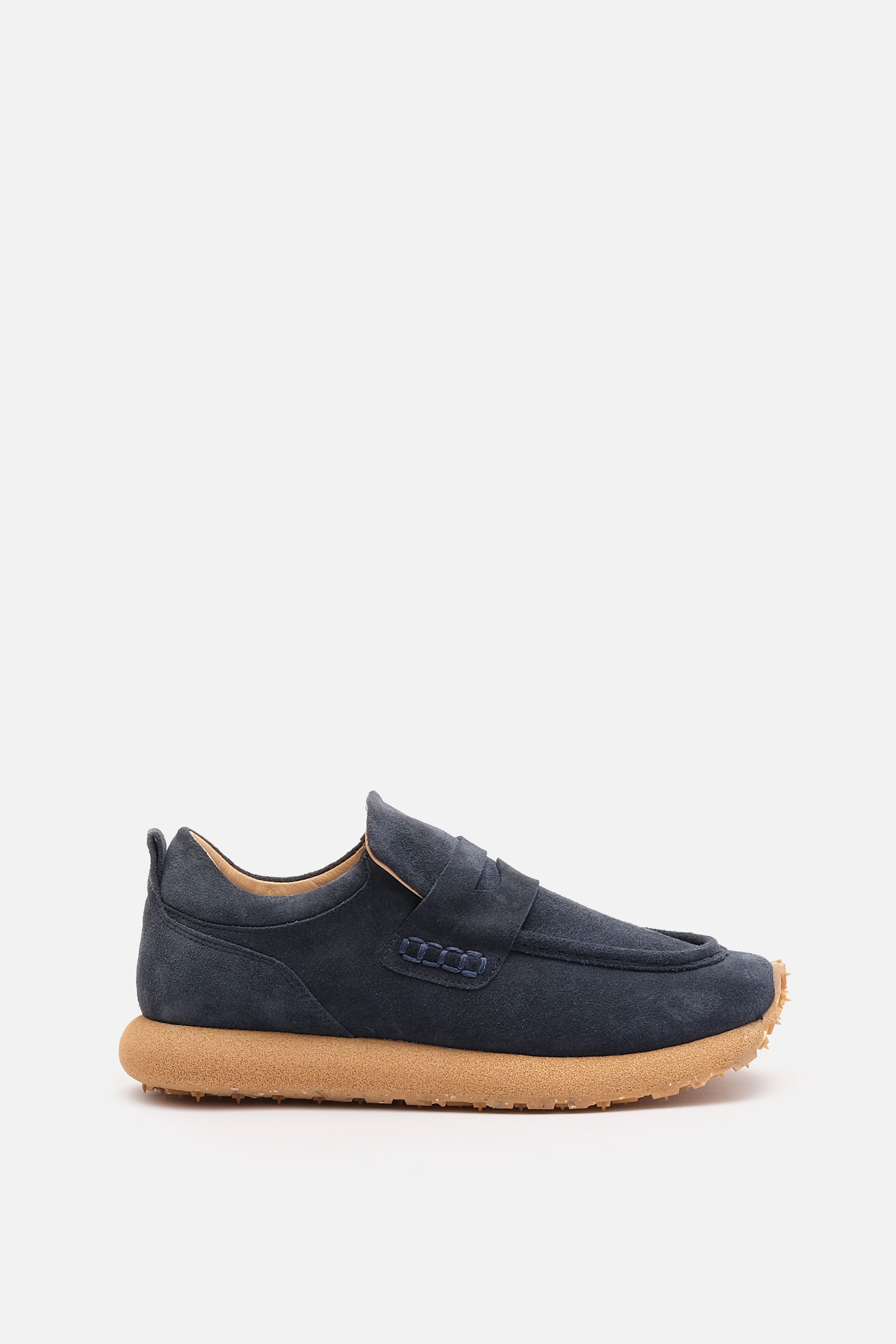 Troy Gerçek Deri Kadın Gündelik Süet Lacivert Sneaker