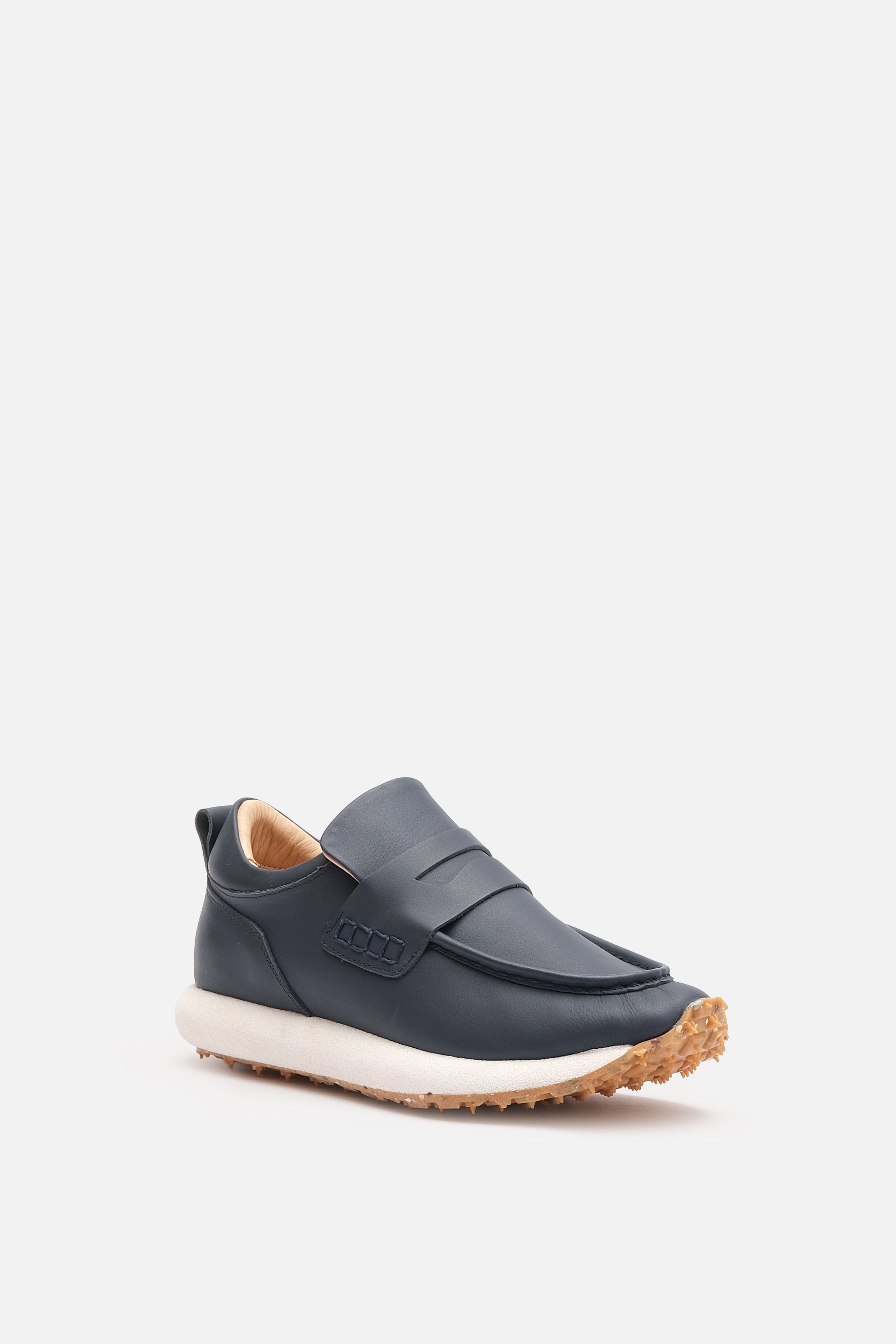 Troy Gerçek Deri Kadın Gündelik Lacivert Sneaker