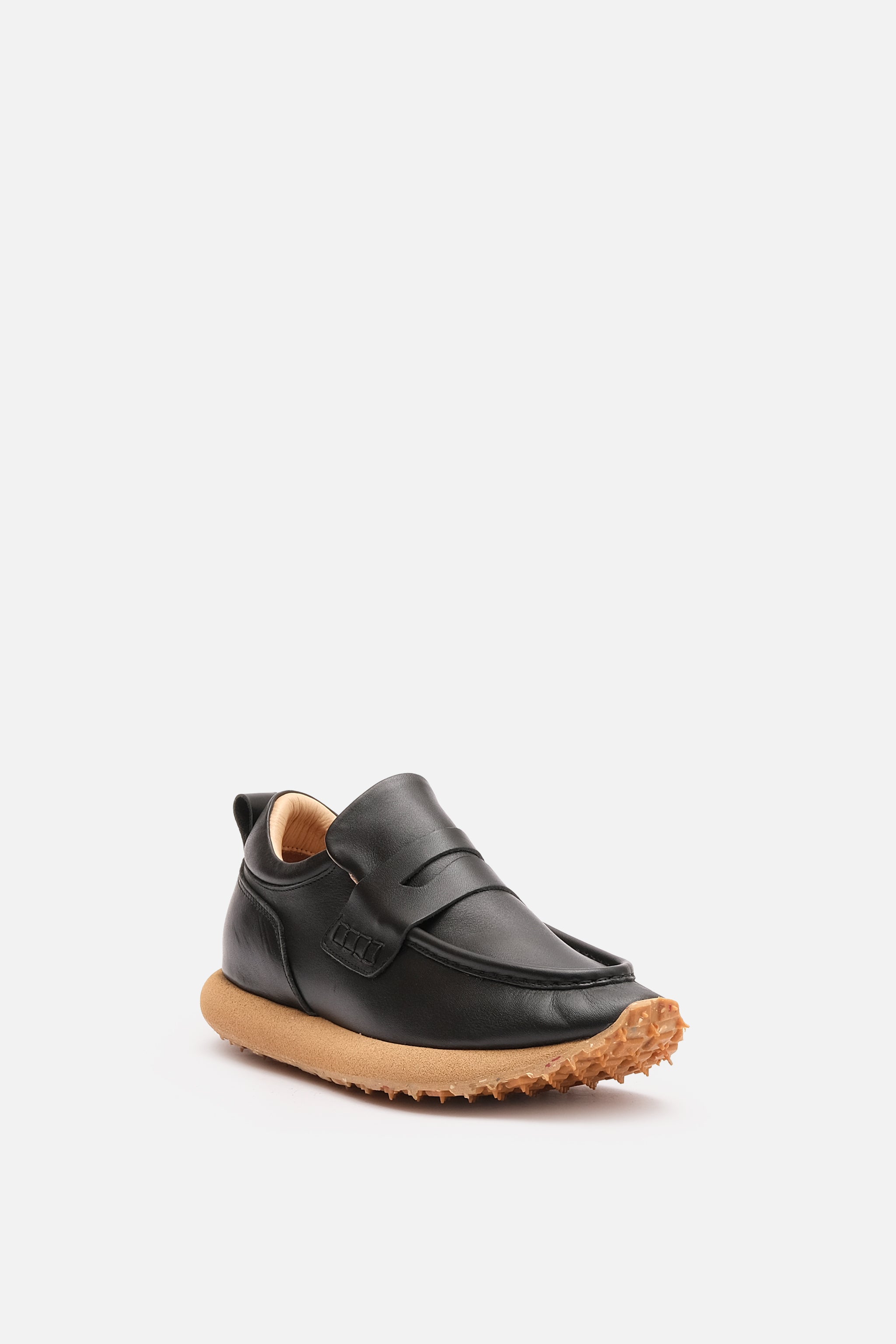 Troy Gerçek Deri Kadın Gündelik Siyah Lacivert Sneaker