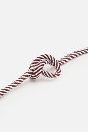 Bordo Beyaz Çizgili Kişiselleştirme Bağcığı