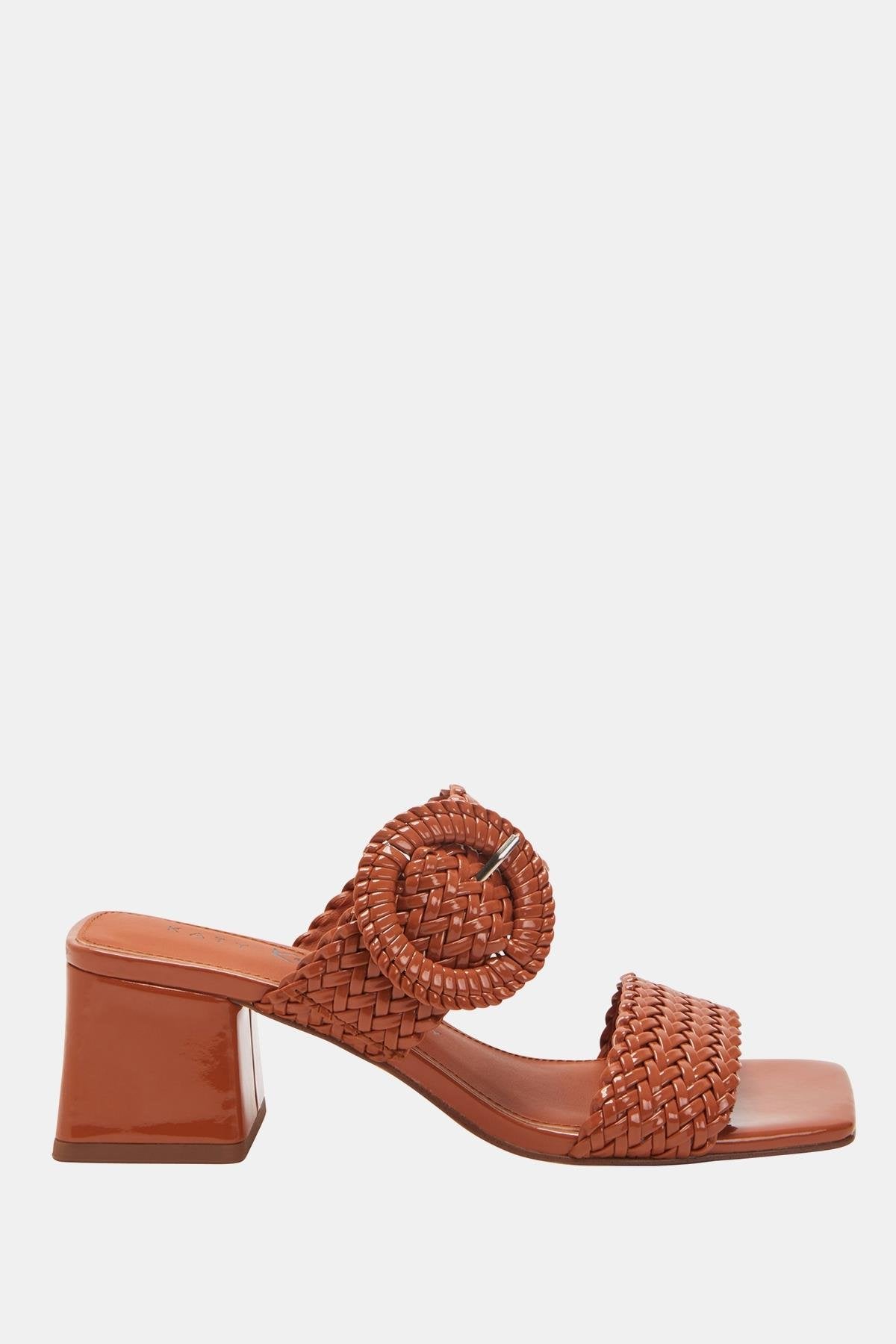 The Gemm Woven Kadın Taba Topuklu Terlik