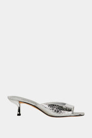 The Ladie Low Heel Kadın Gümüş Topuklu Terlik