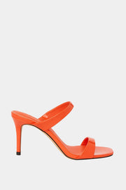 Analia Kırmızı Çift Bantlı Kadın İnce Topuklu Terlik