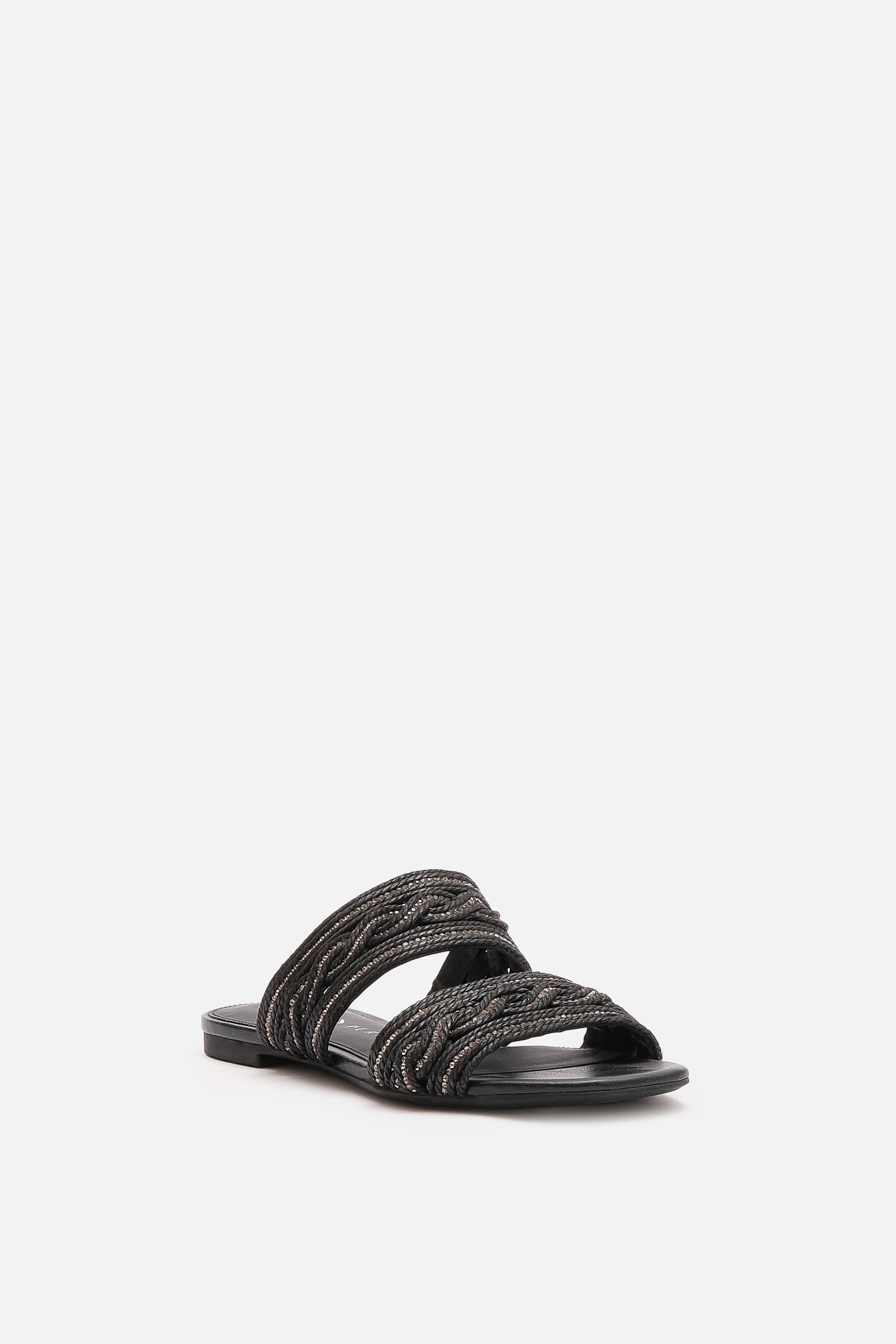 Katy Perry Burgu Taşlı Siyah Kadın Topuklu Terlik