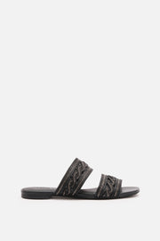 Katy Perry Burgu Taşlı Siyah Kadın Topuklu Terlik