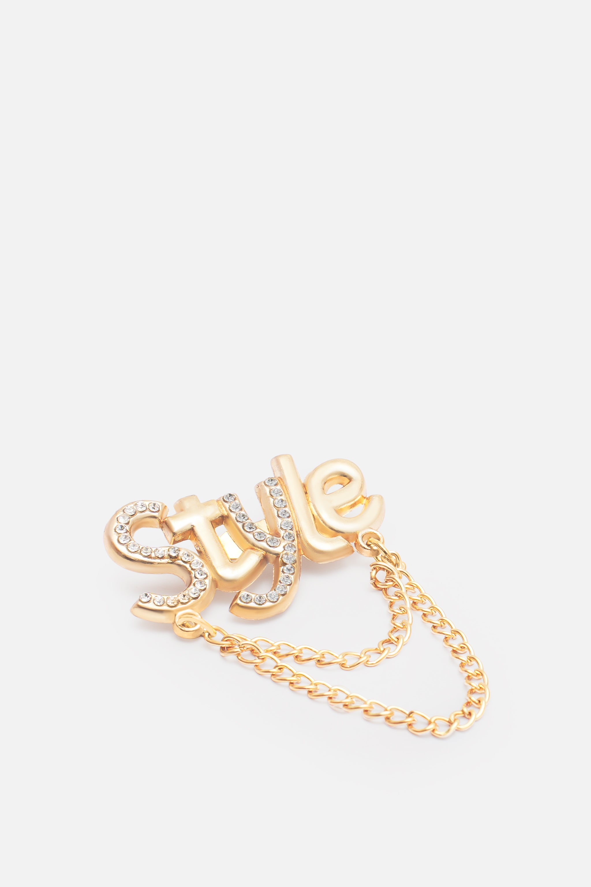 Style Yazılı Gold Zincirli Ayakkabı Aksesuarı