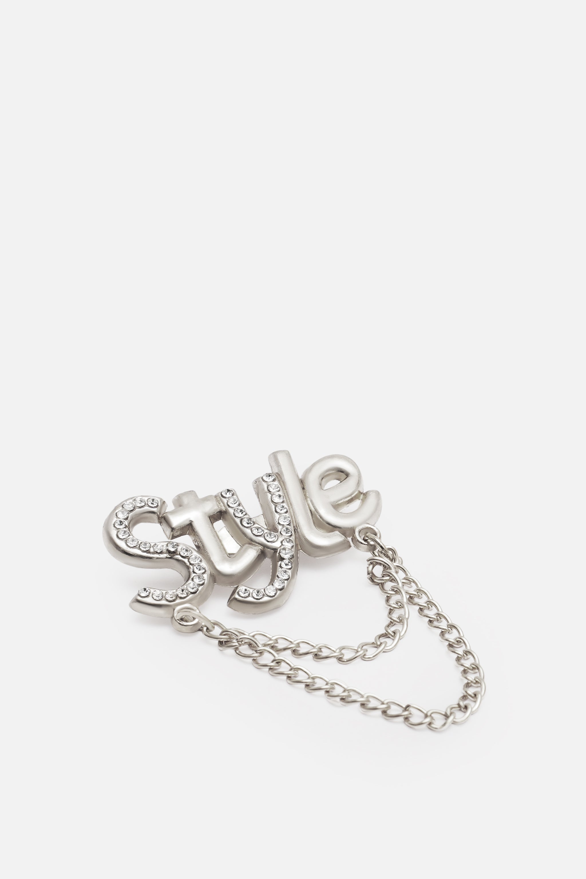 Style Yazılı Silver Zincirli Ayakkabı Aksesuarı