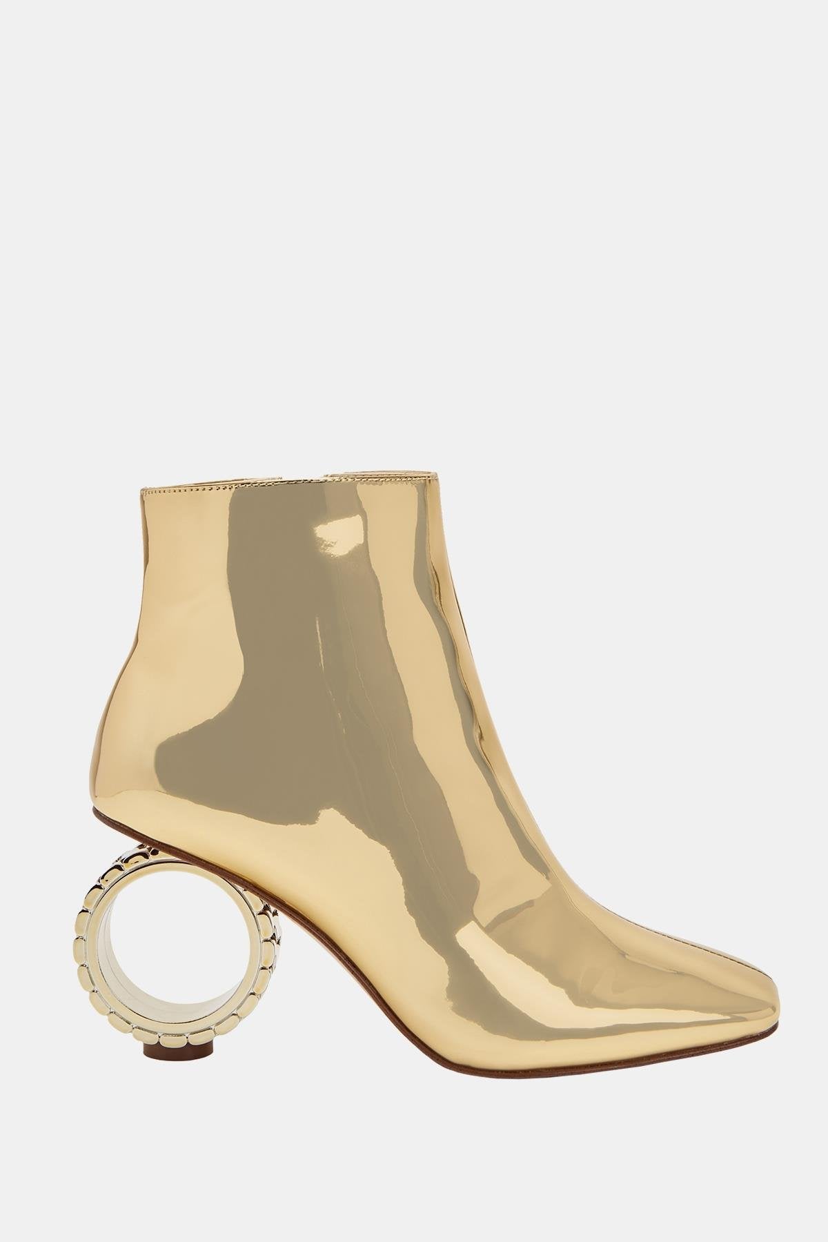 The Linksy Kadın Ayna Altın Roleks Topuklu Bot