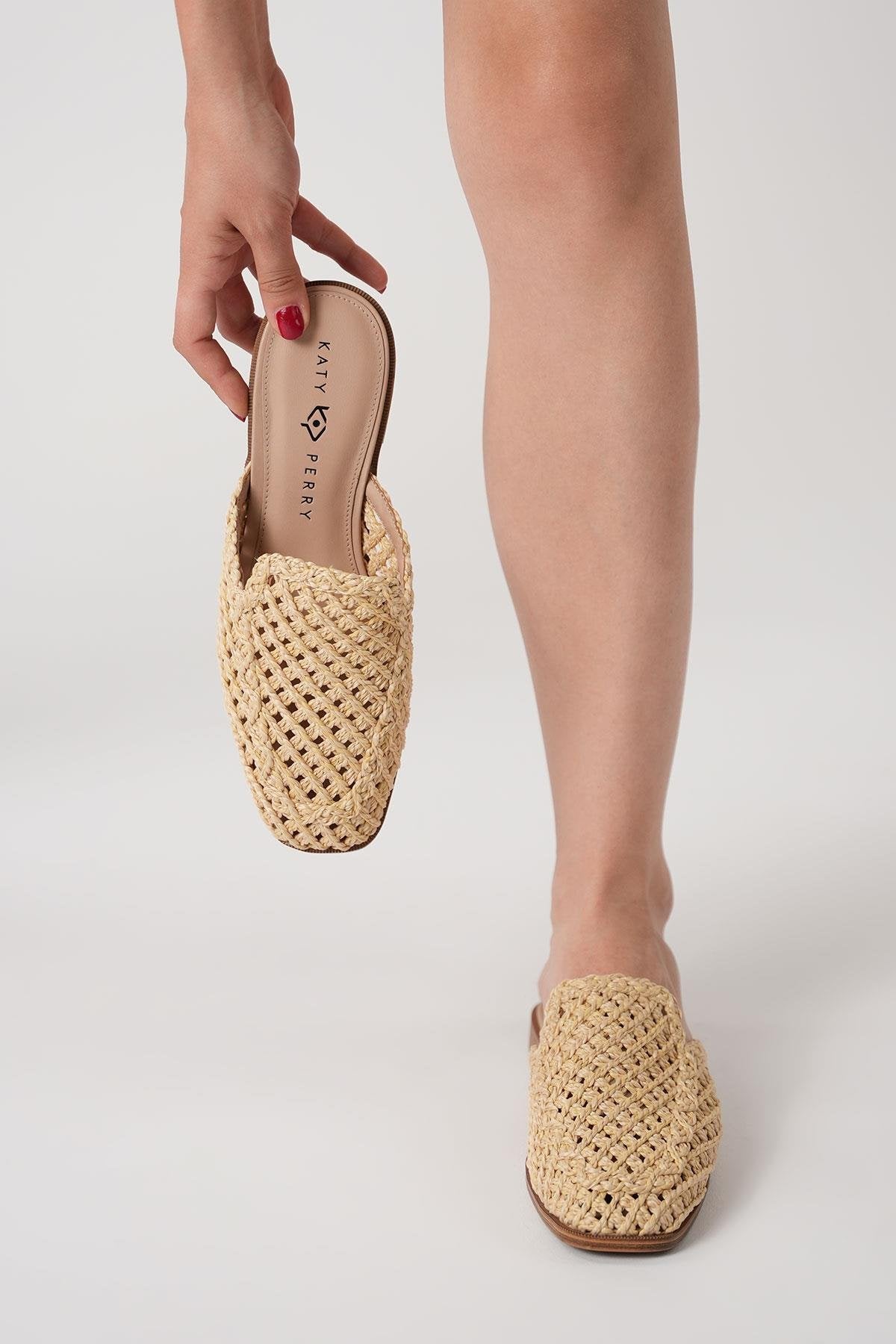 The Woven Kadın Naturel Hasır Terlik