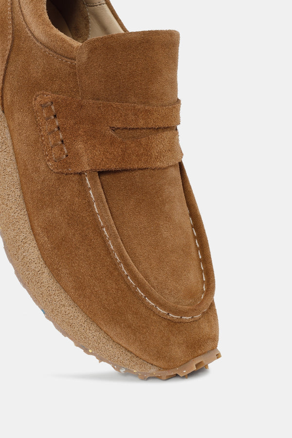 Troy Unisex Camel Gerçek Süet Deri Sneaker