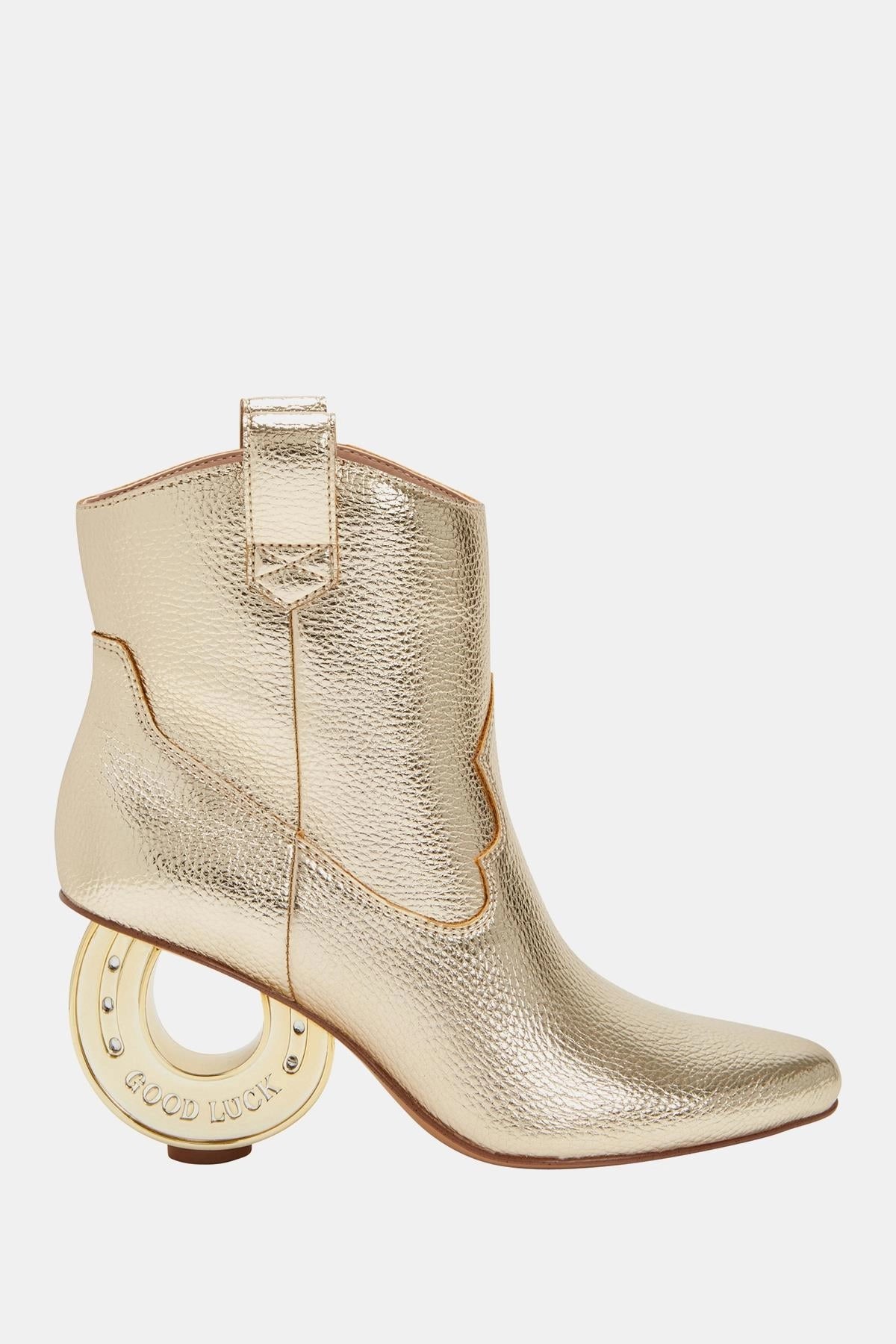 The Horshoee Kadın Şampanya Şans Nalı Topuklu Bot