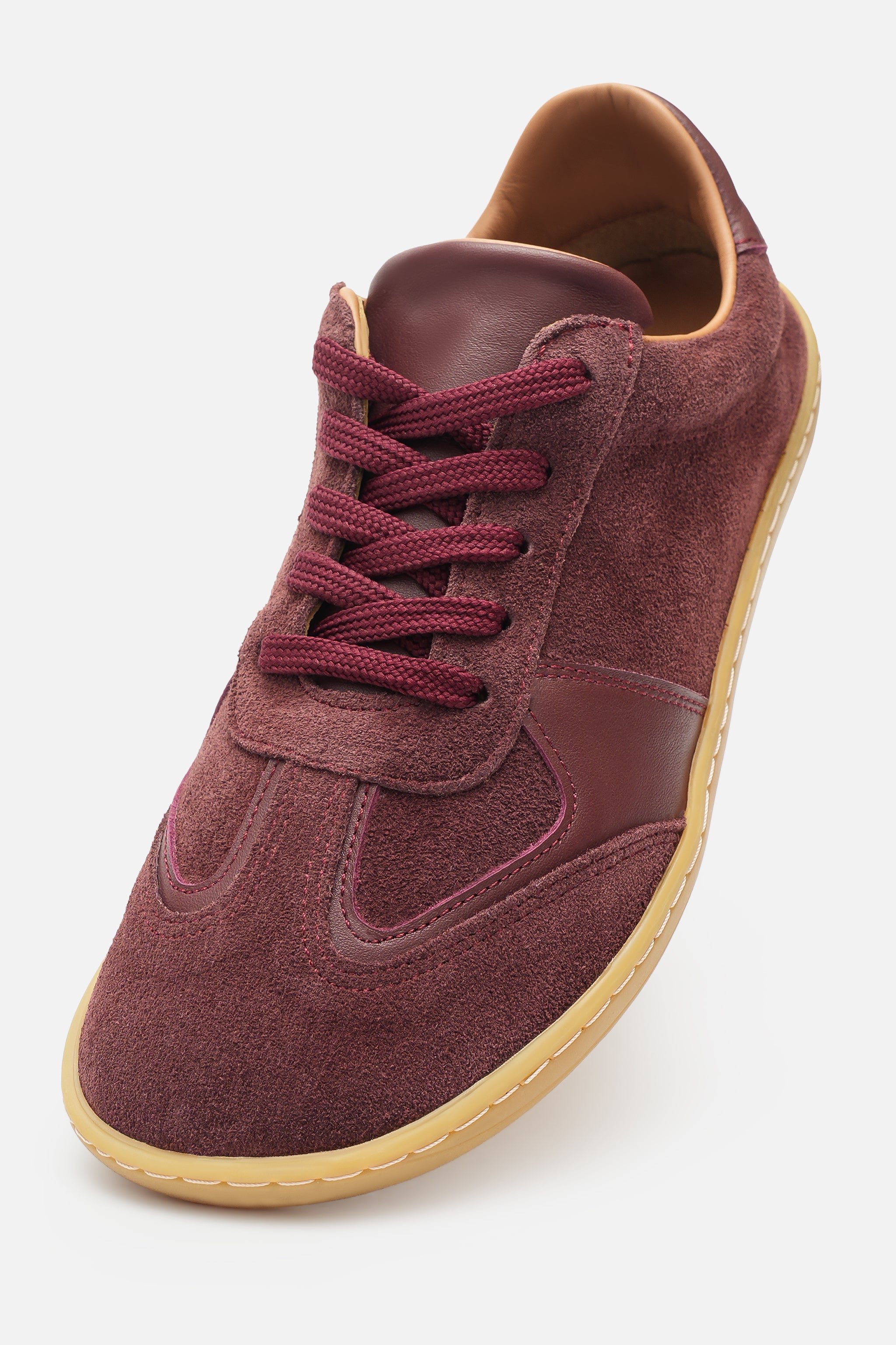 Miu Move Barefoot Bağcıklı Hakiki Deri Bordo Sneaker