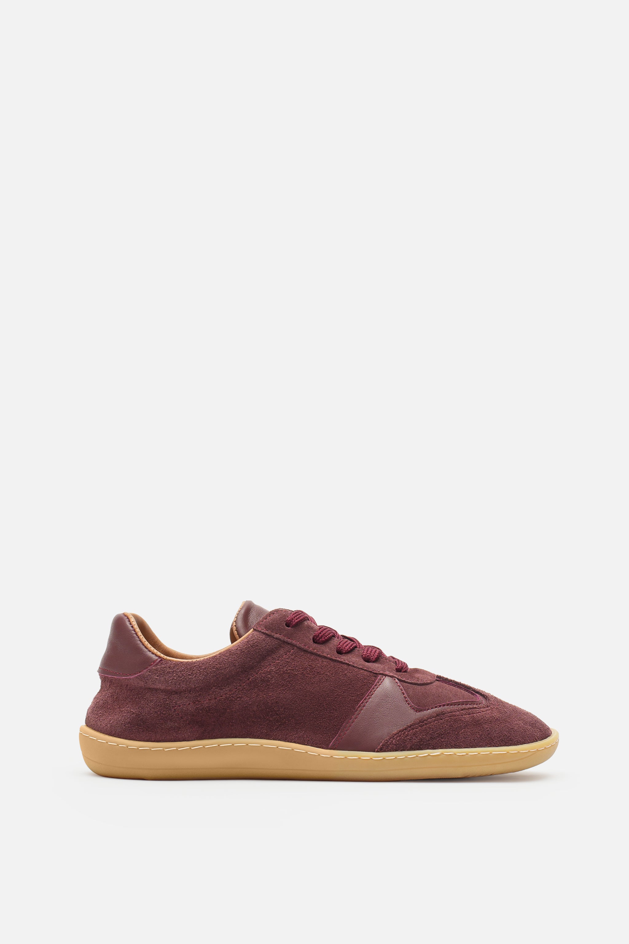Miu Move Barefoot Bağcıklı Hakiki Deri Bordo Sneaker