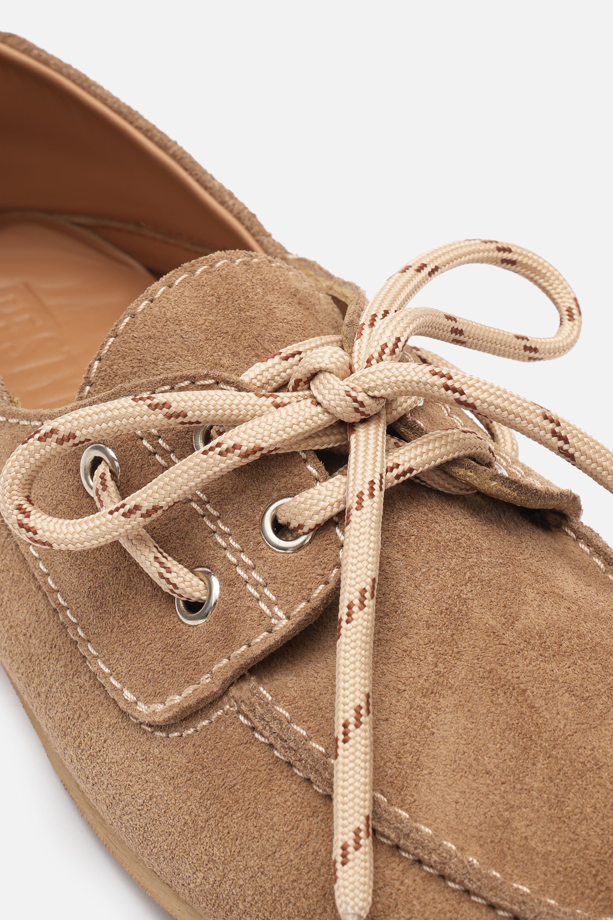 Croco Lace Up Hakiki Deri Bej Süet Makosen – BESTYLE