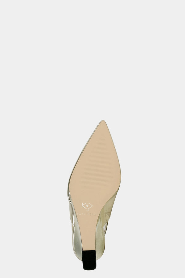 The Trendygurl Slingback Wedge Kadın Şampanya Dolgu Topuk Sandalet