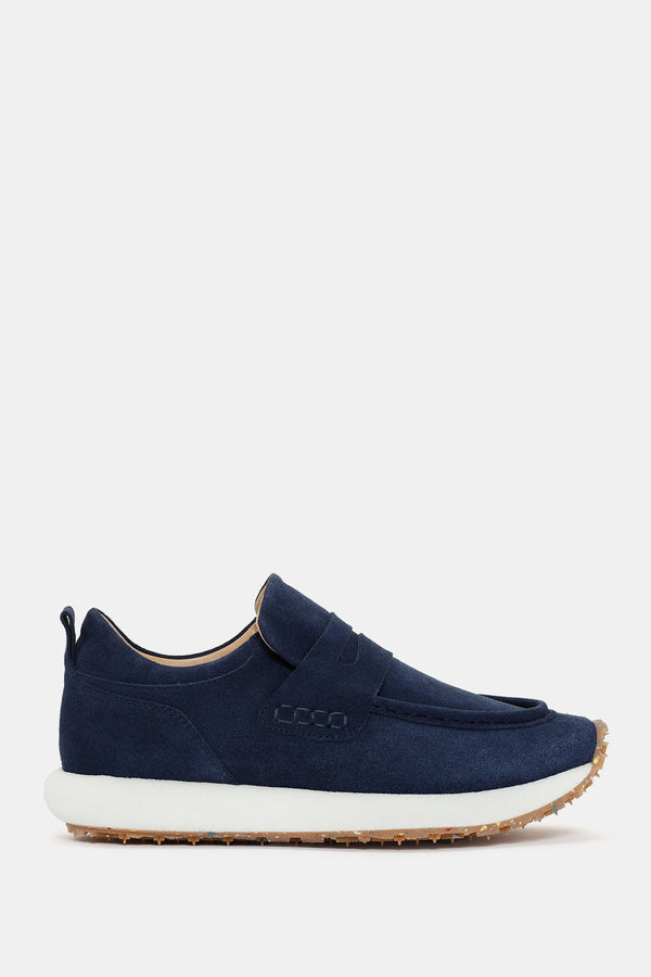 Troy Unisex Lacivert Gerçek Süet Deri Sneaker