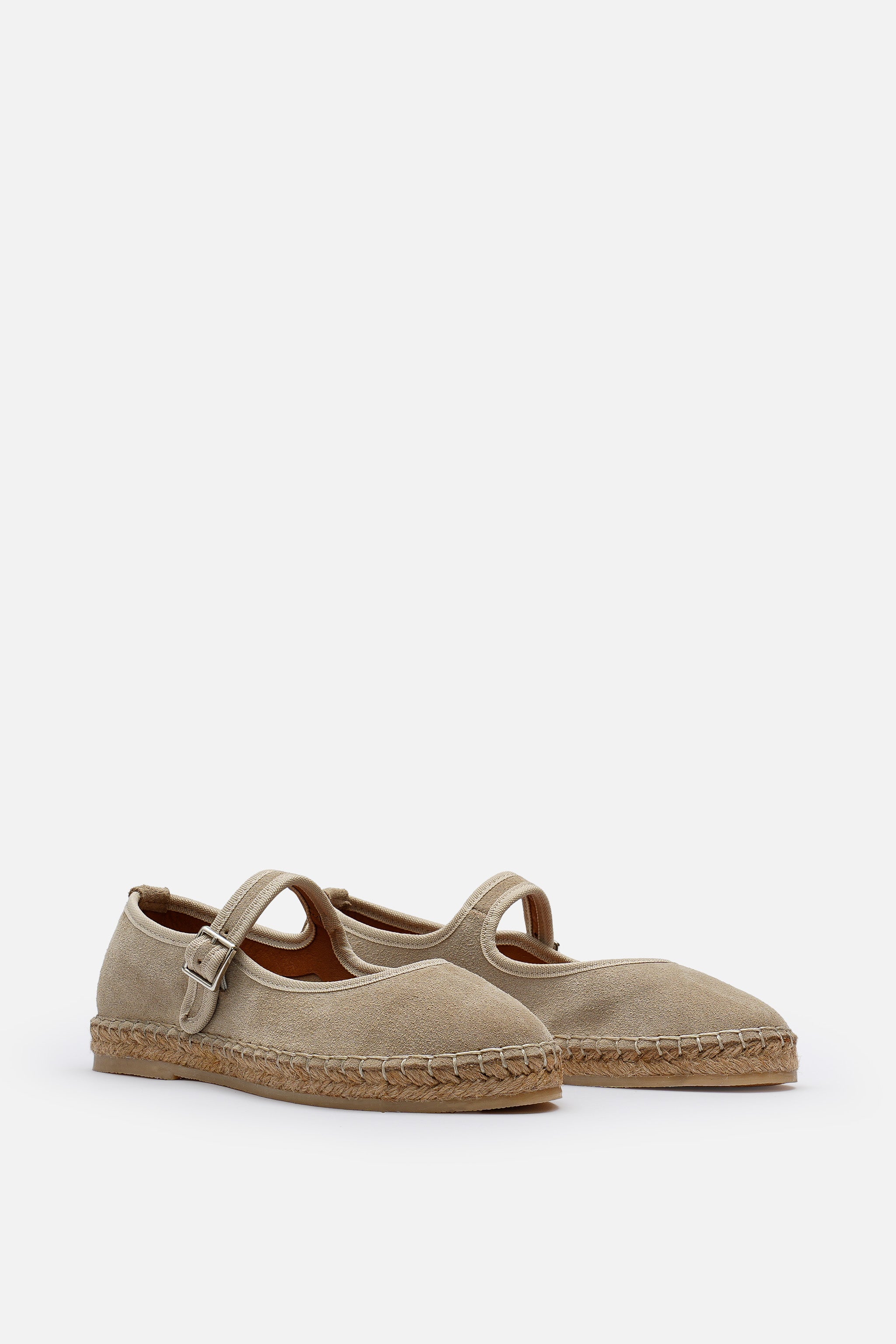 Diana Mary Jane Hakiki Deri Espadril