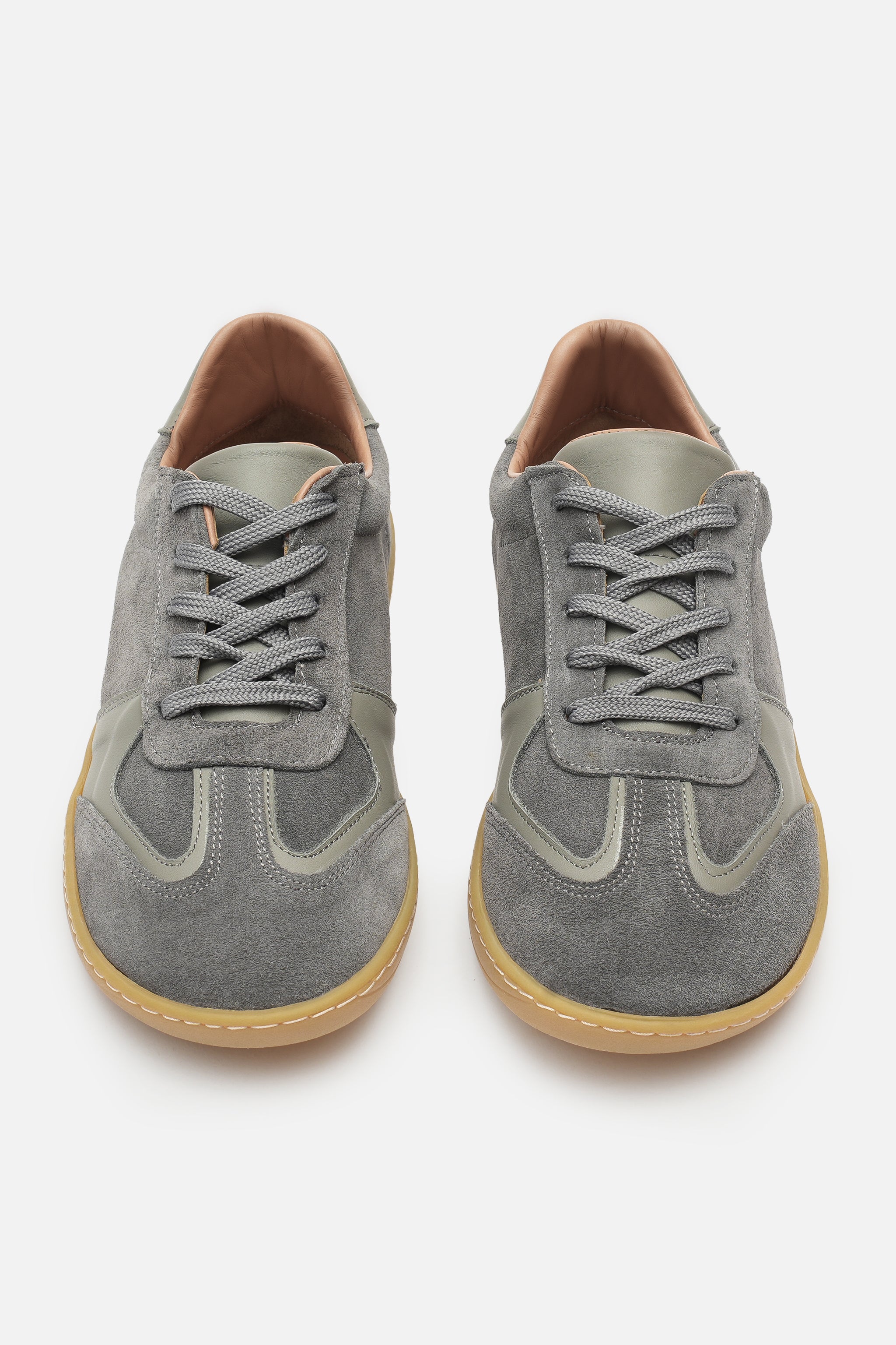 Miu Move Barefoot Bağcıklı Hakiki Deri Gri Sneaker