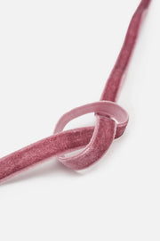 Pembe Kadife Aesthetic Kişiselleştirilmiş Bağcık Aksesuarı