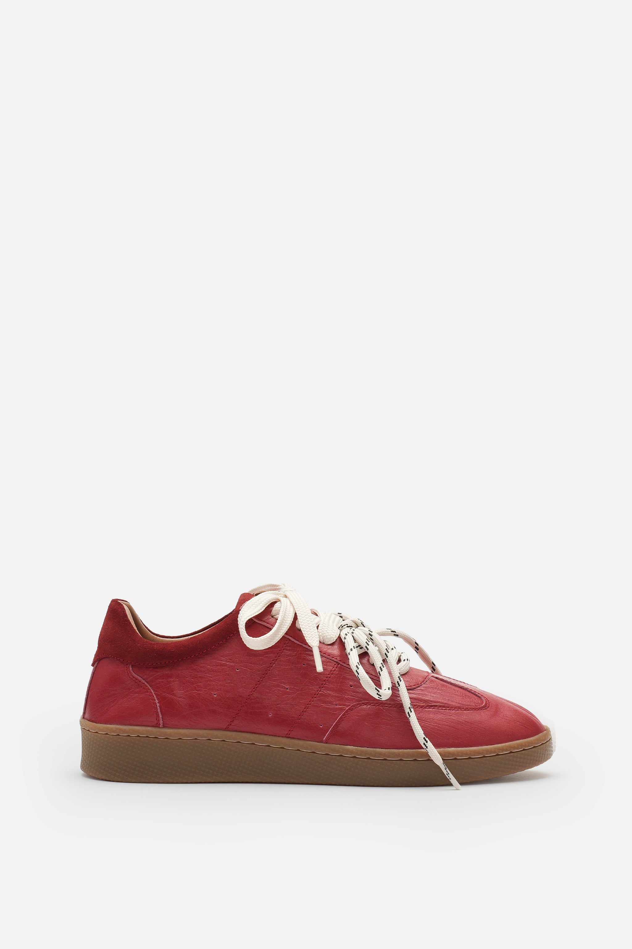 Miu Court Hakiki Deri Kırmızı Sneaker