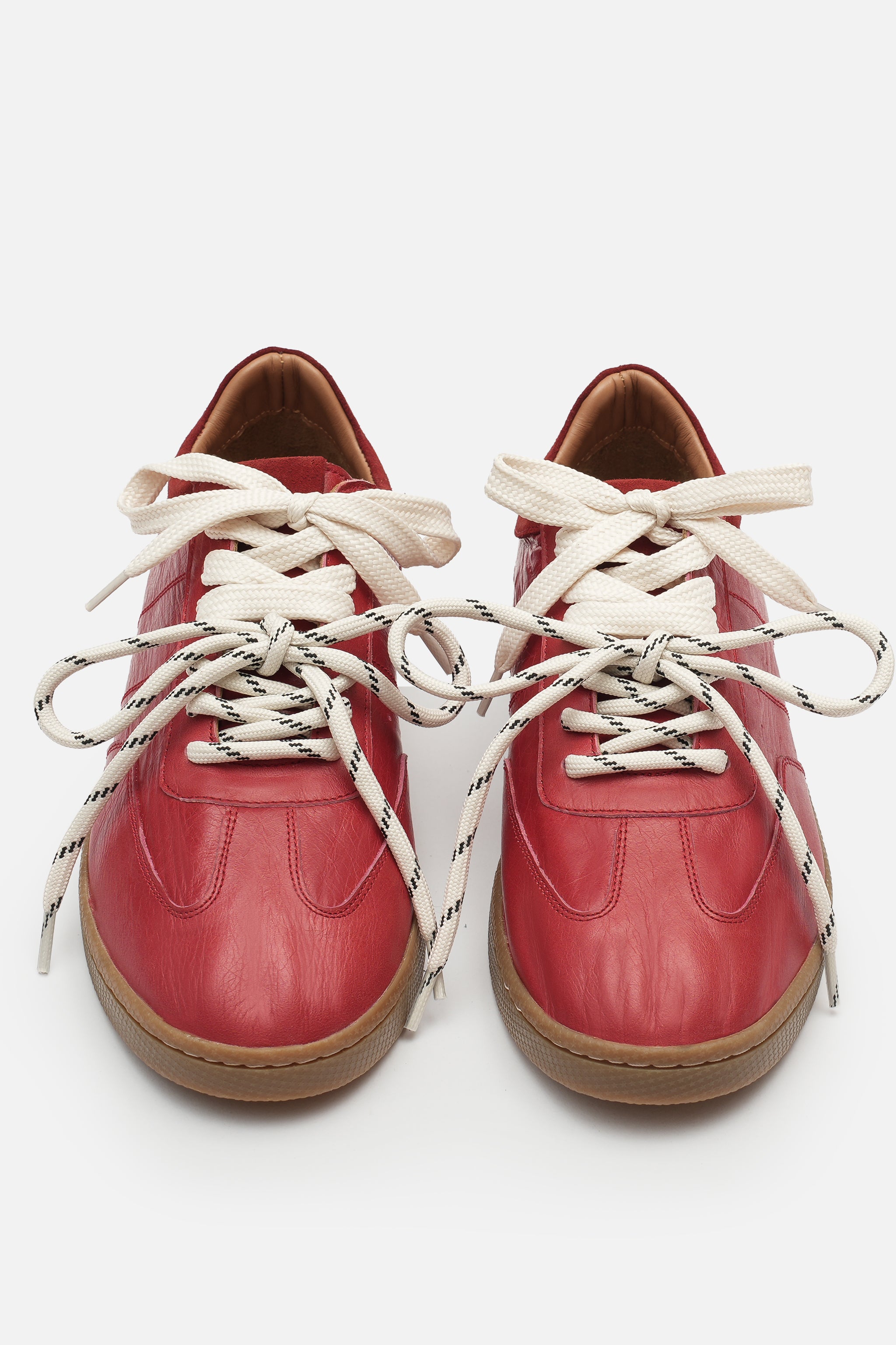 Miu Court Hakiki Deri Kırmızı Sneaker