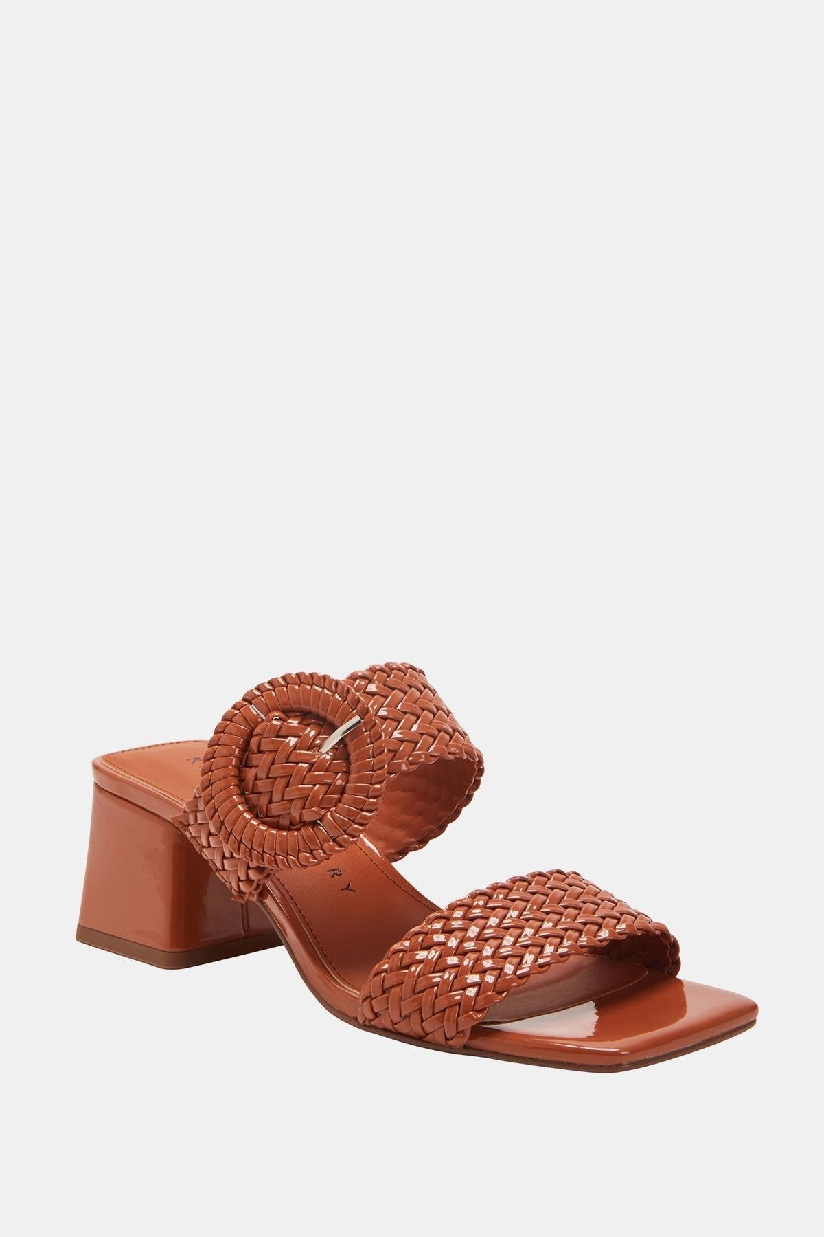 صندل نسائي كعب تان من Gemm Woven