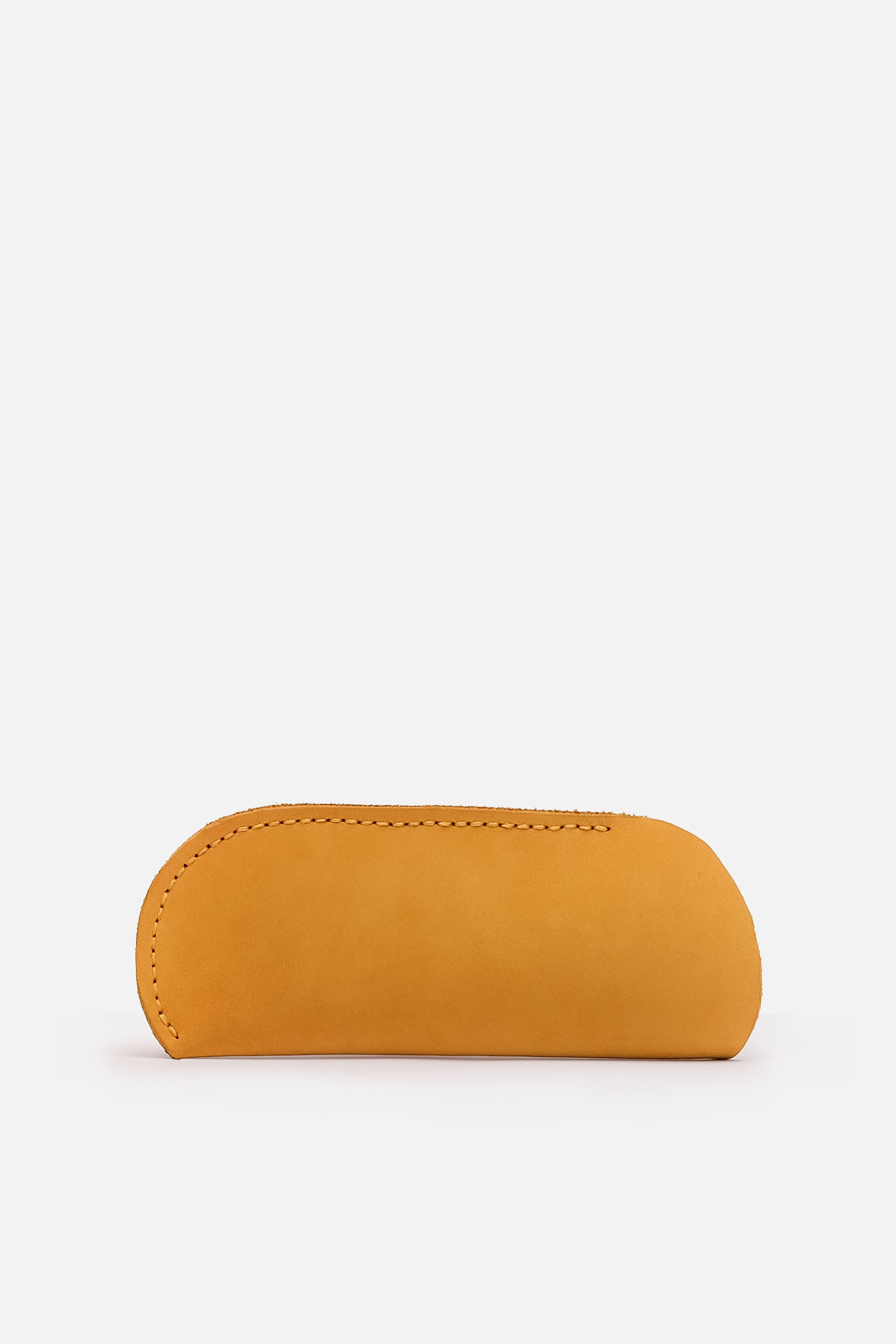 جراب نظارات Tangerine Glow مصنوع يدويًا من الجلد الطبيعي 100% بنقشة جلدية ولون أصفر