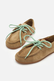 Misty Lace Up Hakiki Deri Barefoot Makosen