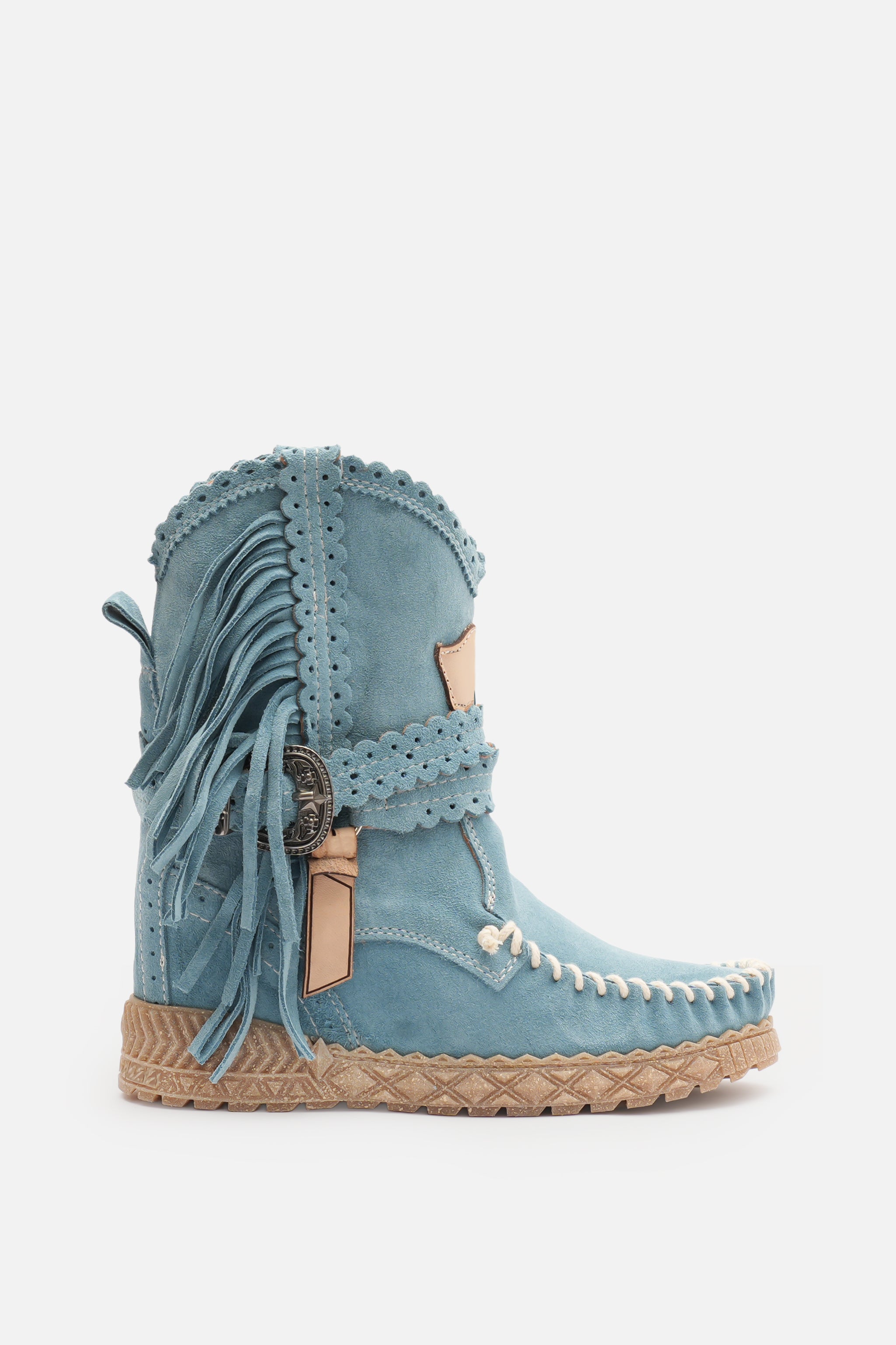 Bestyle Look Festival Bot Gizli Topuklu Baby Blue