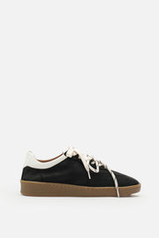 Miu Court Hakiki Deri Siyah Sneaker