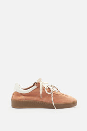 Miu Court Hakiki Süet Deri Somon Sneaker