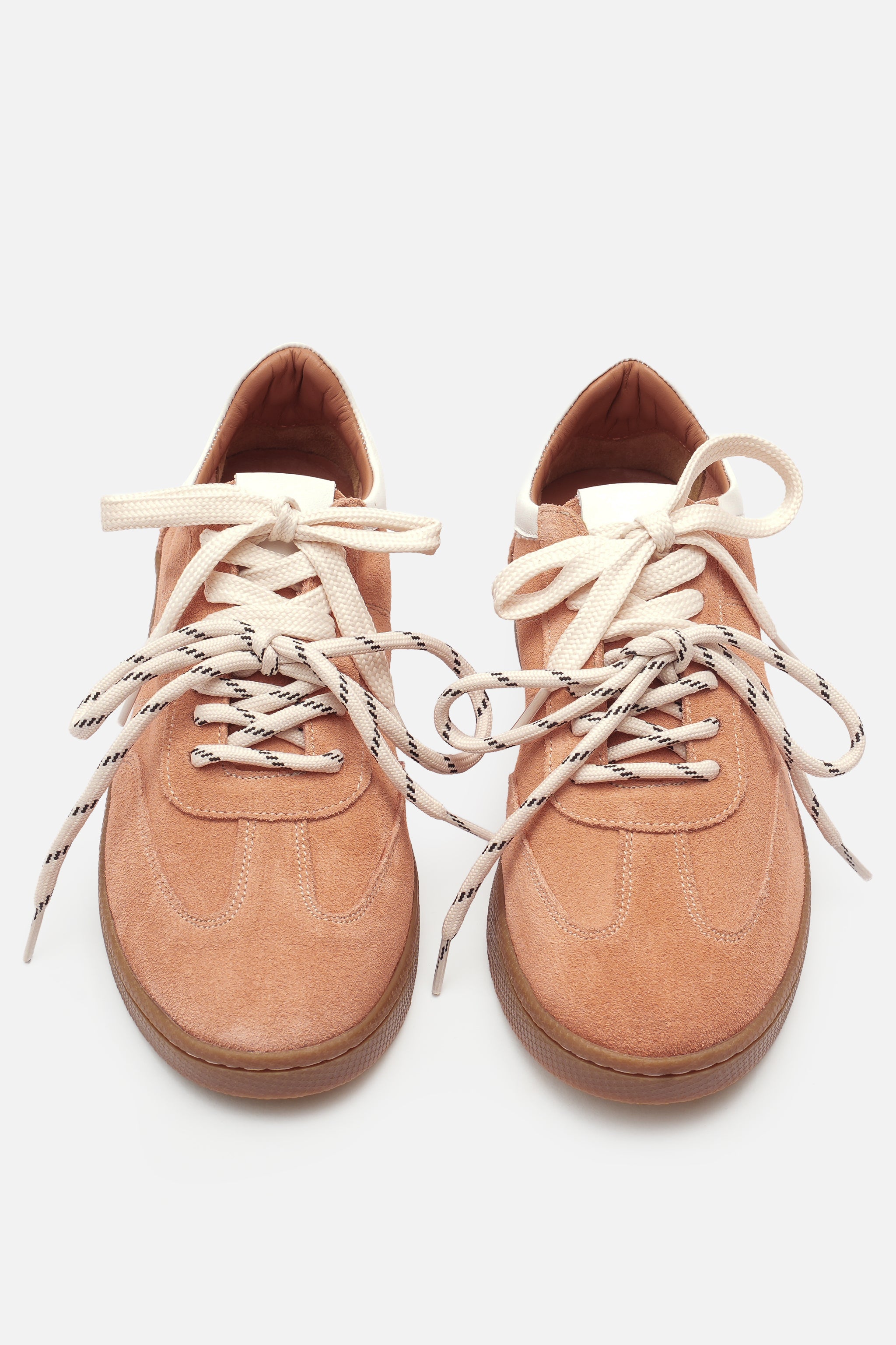 Miu Court Hakiki Süet Deri Somon Sneaker
