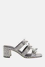 The Tooliped Bow Kadın Zebra Desenli Kurdela Topuklu Terlik