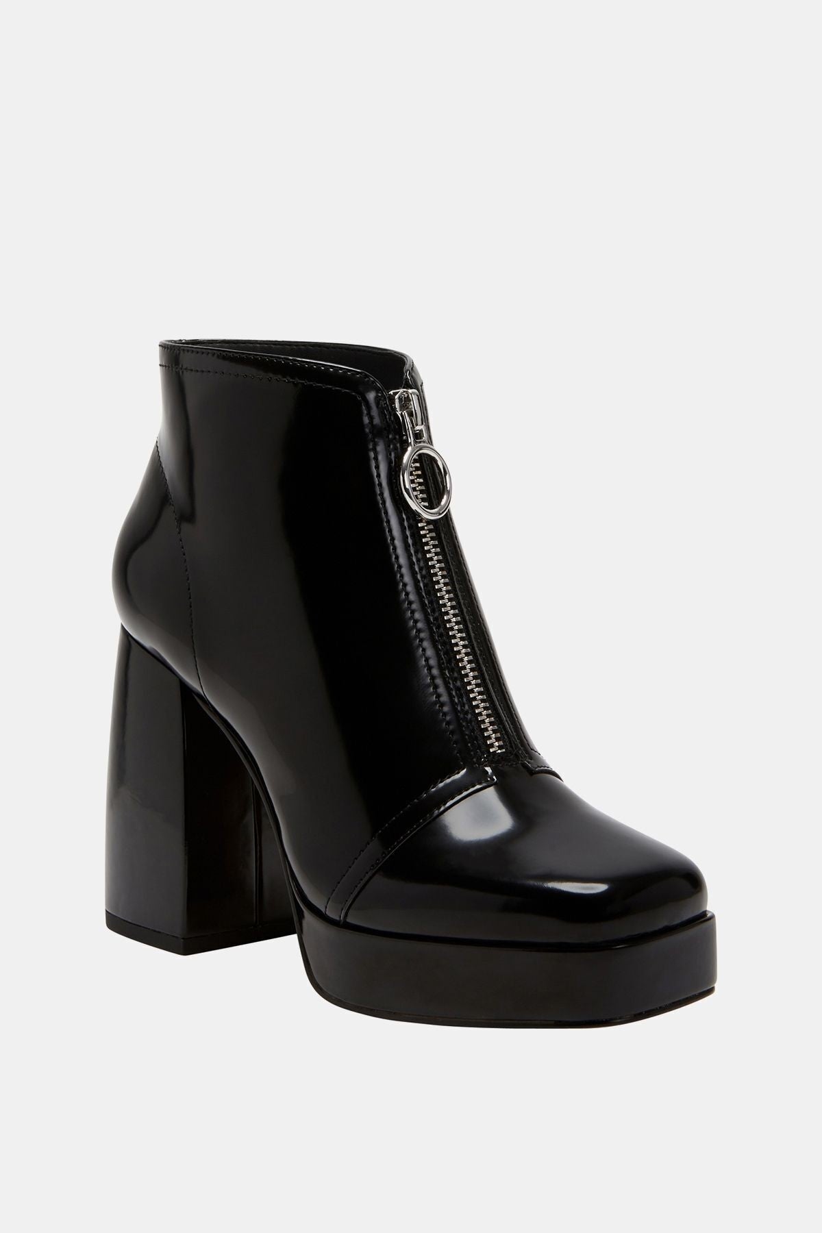 The Uplift Kadın Siyah Rugan Platform Topuklu Bot