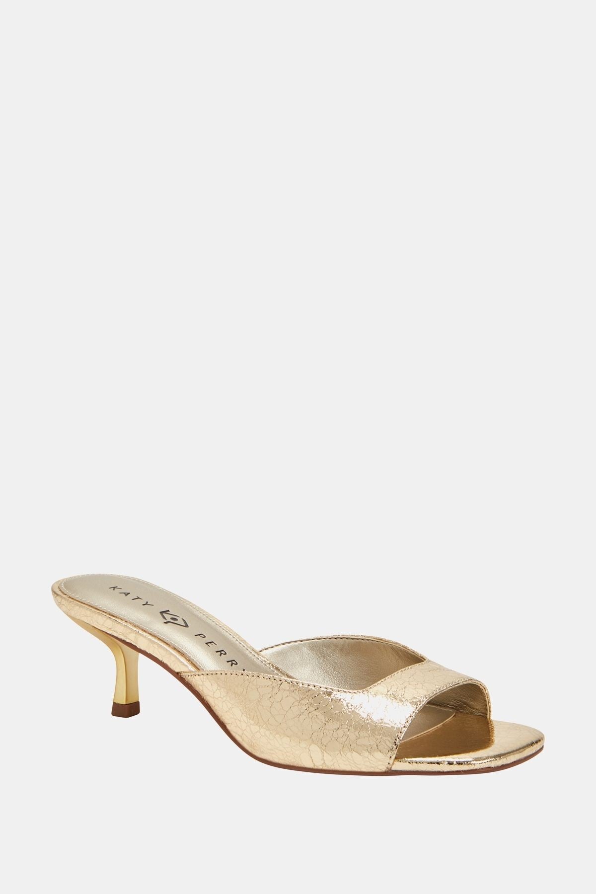 The Ladie Low Heel حذاء نسائي بكعب فضي