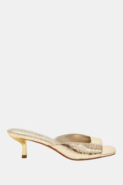 The Ladie Low Heel Kadın Gümüş Topuklu Terlik