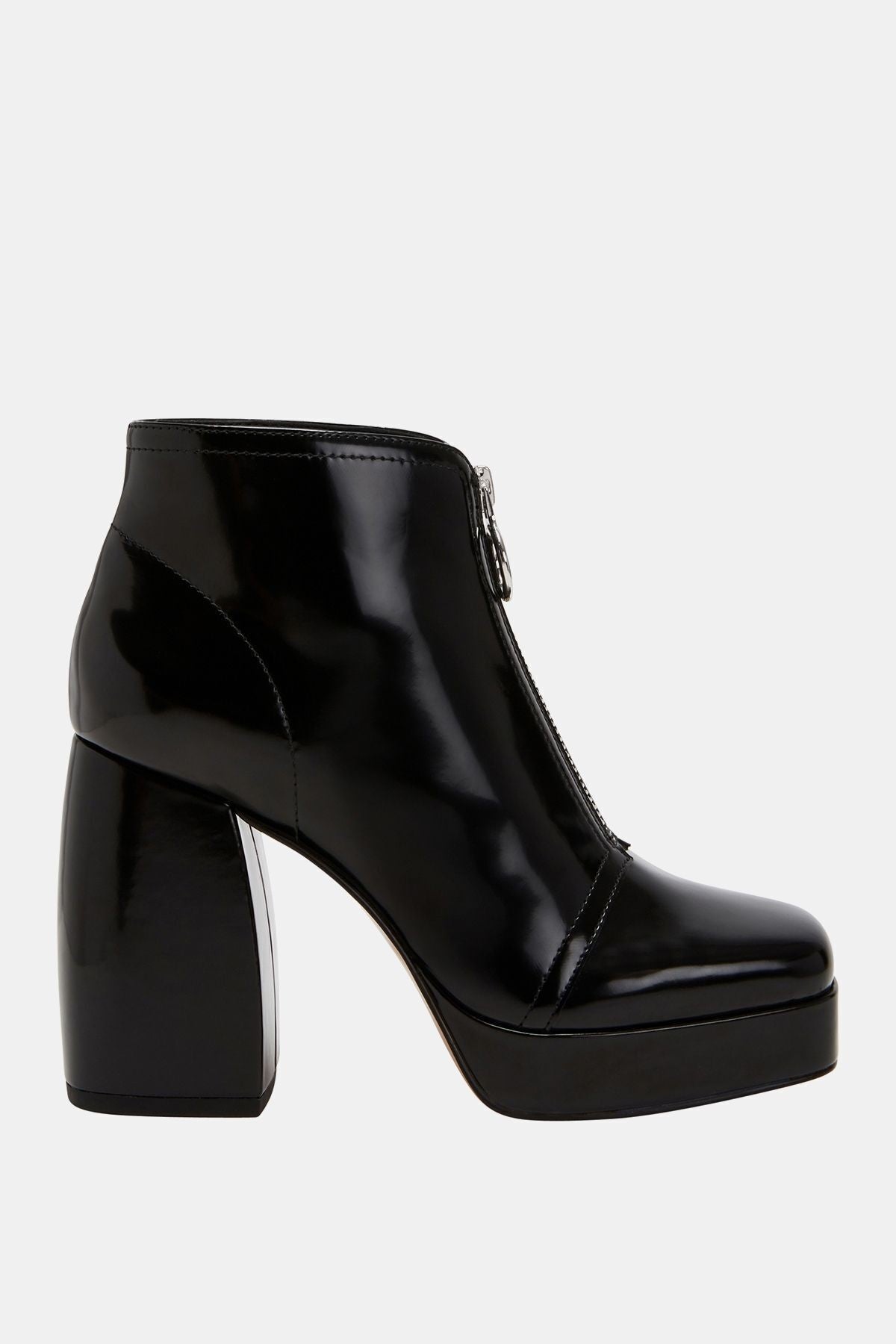 The Uplift Kadın Siyah Rugan Platform Topuklu Bot