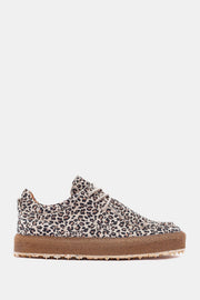 Paris Kadın Siyah Leopar Desen Gerçek Deri Sneaker