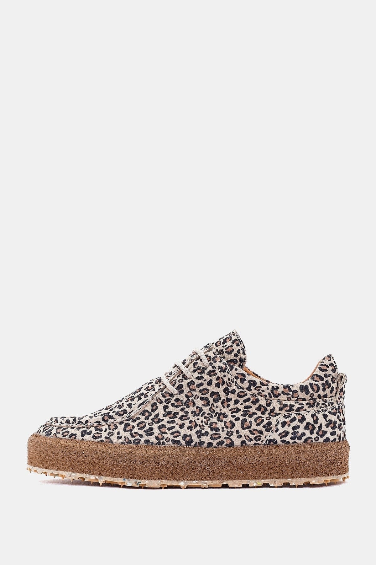 Paris Kadın Siyah Leopar Desen Gerçek Deri Sneaker