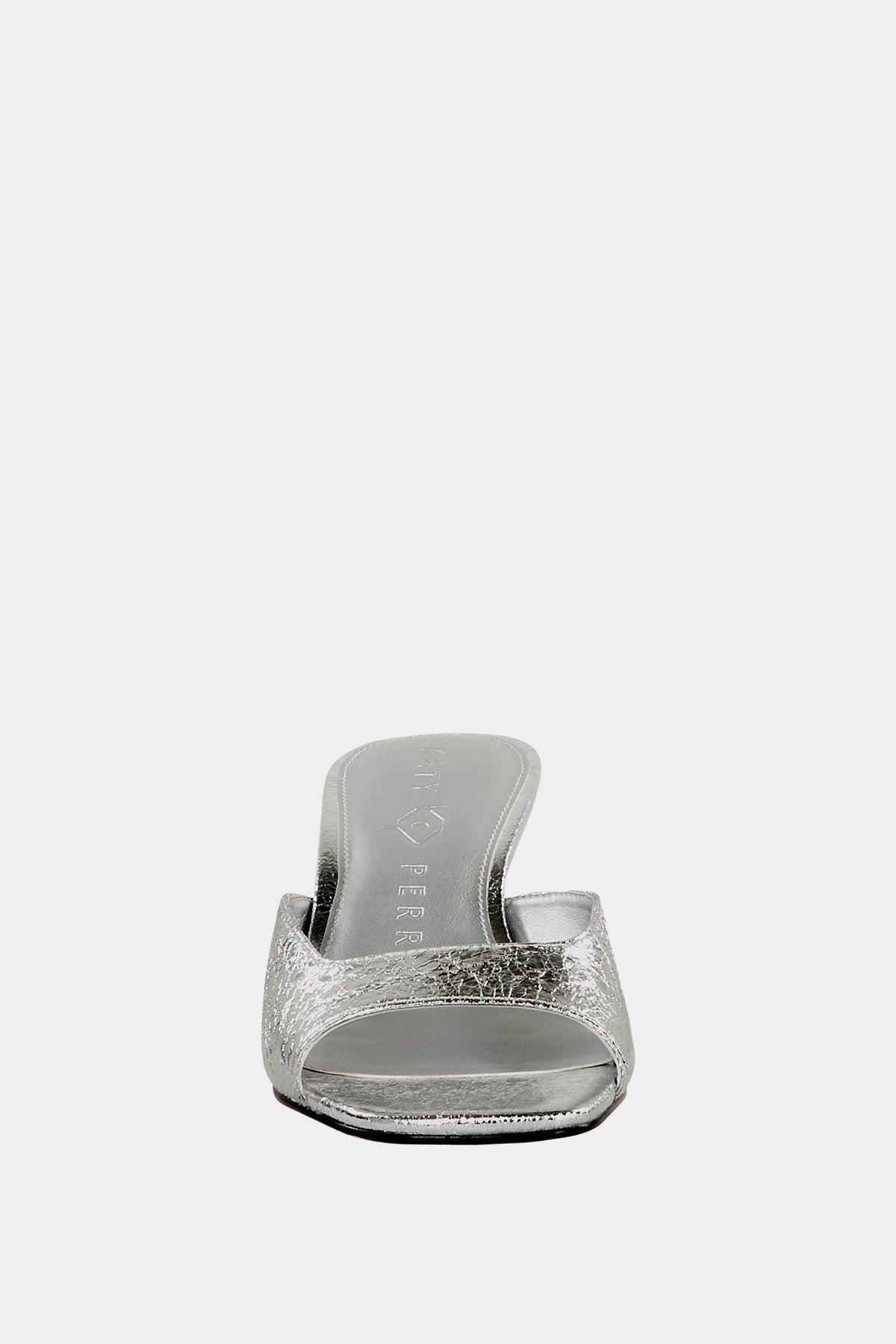 صندل Ladie Low Heel النسائي بكعب فضي