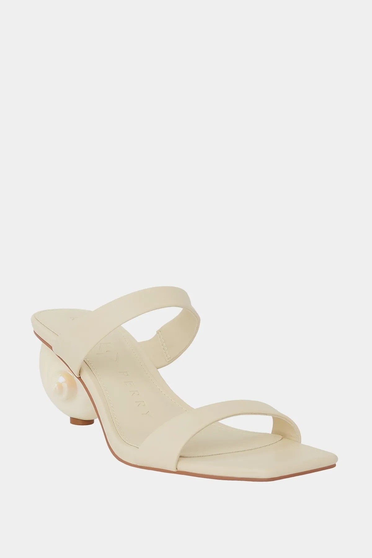 The Maritime Çift Bantlı Kadın Krem Topuklu Terlik