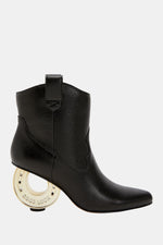 The Horshoee Kadın Siyah Şans Nalı Topuklu Bot