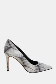 The Revival Pump Kadın Siyah Beyaz Topuklu Ayakkabı