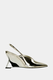 The Trendygurl Slingback Wedge Kadın Şampanya Dolgu Topuk Sandalet