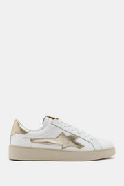 Louie Kadın Beyaz Gold Gerçek Deri Sneaker